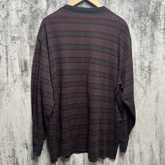 Vintage Polo Ralph Lauren Shirt Mens XL Henley Fair Isle Pullover Made USA 90s - Picture 6 of 7